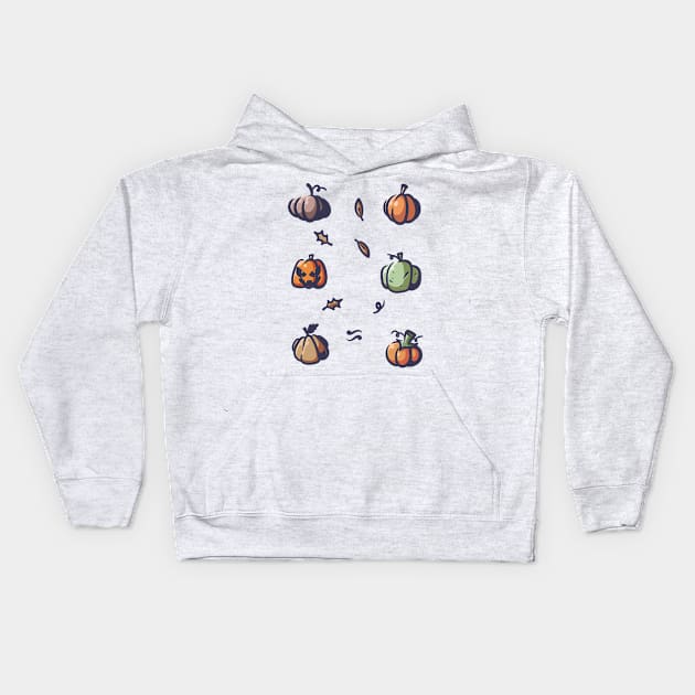 pumpkins halloween Kids Hoodie by unlesssla